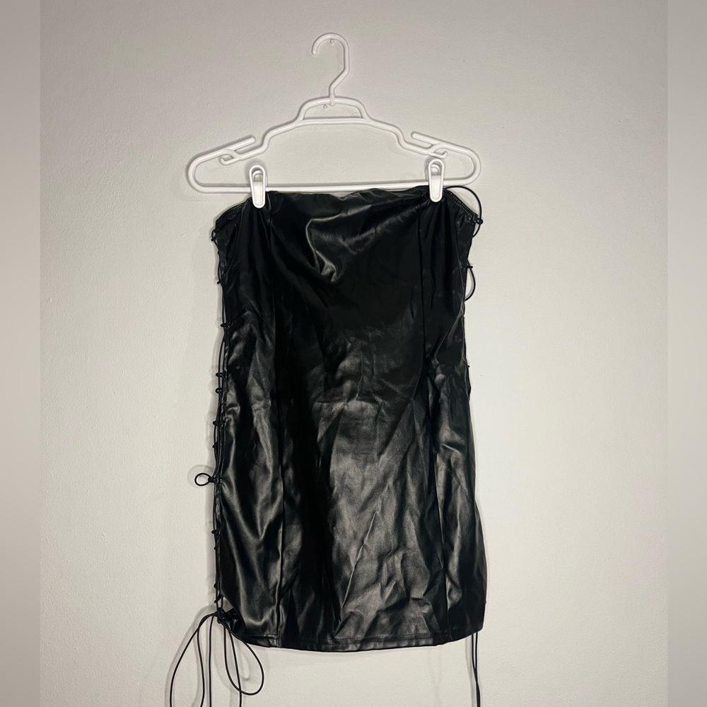 Faux Leather MiniDress